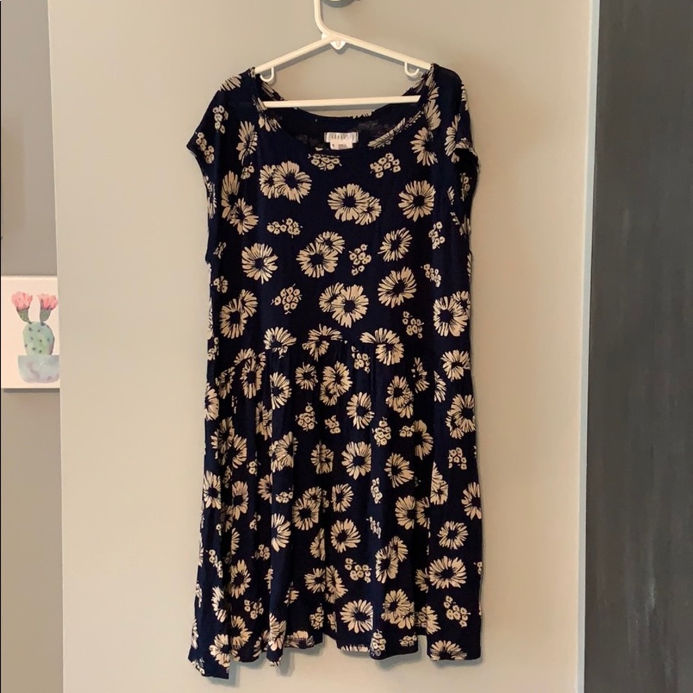 Navy flower dress from urban outfitters